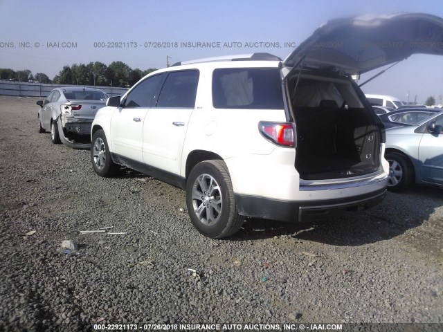 1GKKRRKD9GJ325256 - 2016 GMC ACADIA SLT-1 WHITE photo 3
