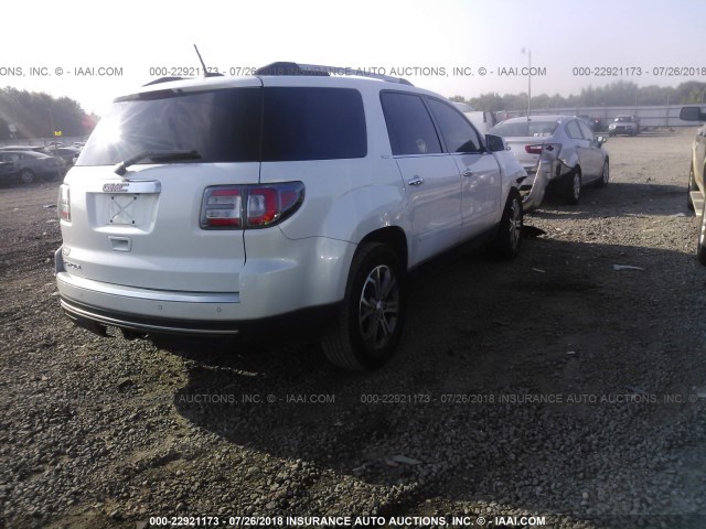 1GKKRRKD9GJ325256 - 2016 GMC ACADIA SLT-1 WHITE photo 4