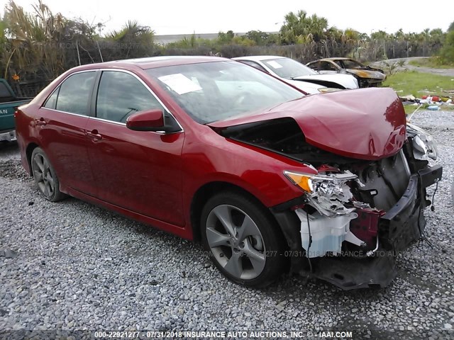 4T1BF1FK9CU635359 - 2012 TOYOTA CAMRY SE/LE/XLE წითელი ფოტო 1