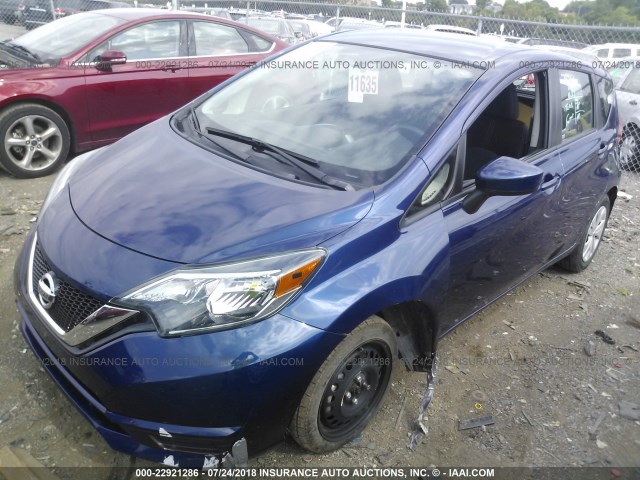 3N1CE2CP4HL363955 - 2017 NISSAN VERSA NOTE S/S PLUS/SV/SL/SR BLUE photo 2