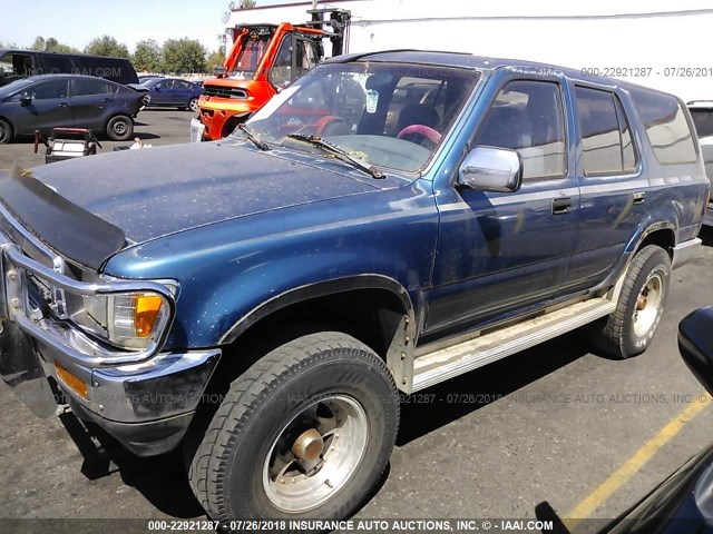 JT3VN39W8M8022002 - 1991 TOYOTA 4RUNNER VN39 SR5 BLUE photo 2