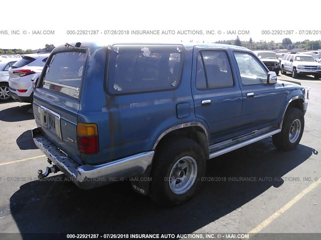 JT3VN39W8M8022002 - 1991 TOYOTA 4RUNNER VN39 SR5 BLUE photo 4