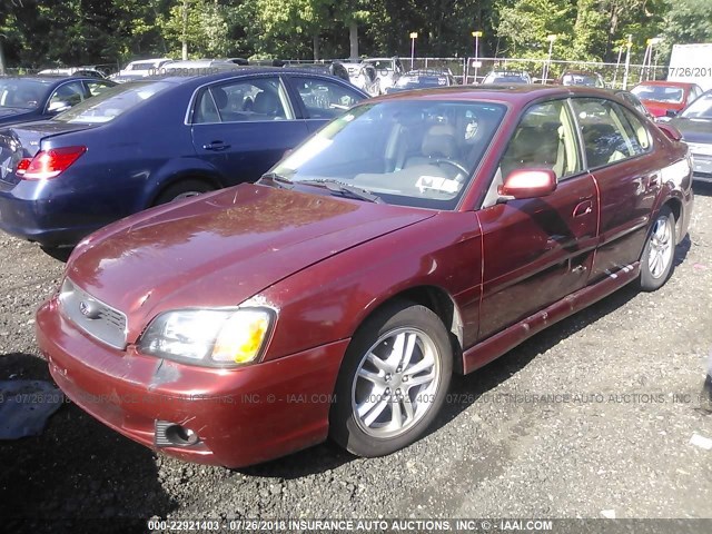 4S3BE646335202513 - 2003 SUBARU LEGACY GT BURGUNDY photo 2