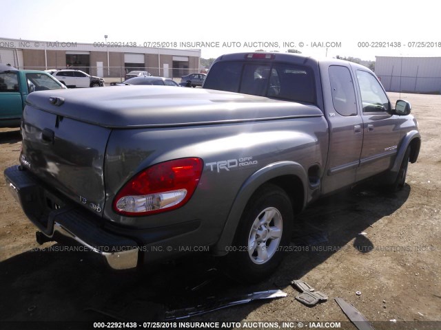 5TBBT44145S468921 - 2005 TOYOTA TUNDRA ACCESS CAB SR5 GRAY photo 4