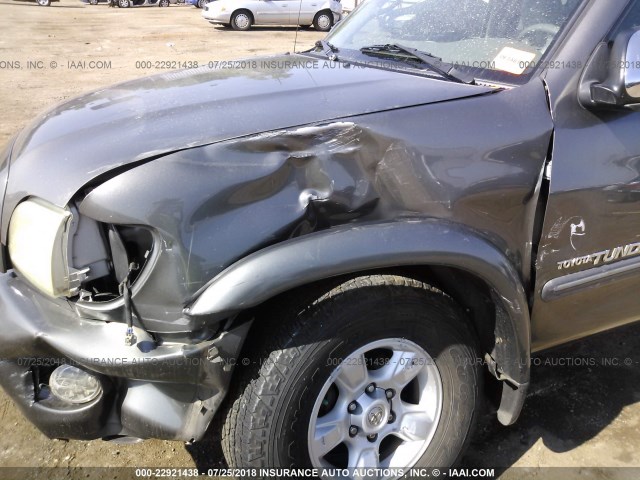 5TBBT44145S468921 - 2005 TOYOTA TUNDRA ACCESS CAB SR5 GRAY photo 6