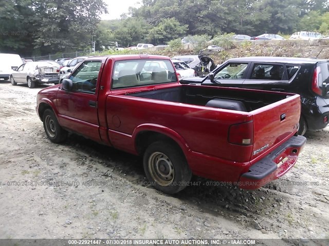 1GTCS1452Y8239663 - 2000 GMC SONOMA RED photo 3