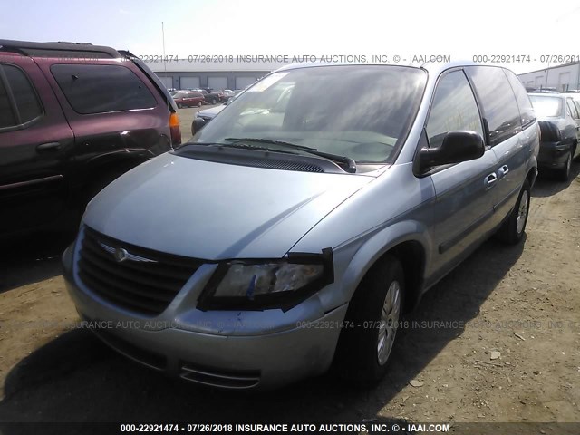 1A4GP45R06B671152 - 2006 CHRYSLER TOWN & COUNTRY  Light Blue photo 2