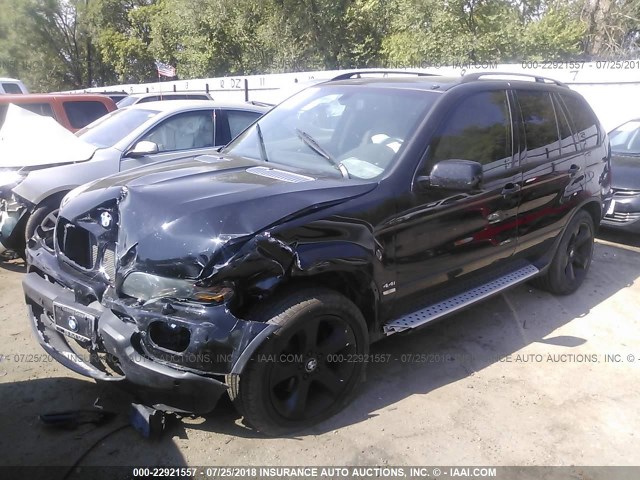 5UXFB53505LV17666 - 2005 BMW X5 4.4I BLACK photo 2