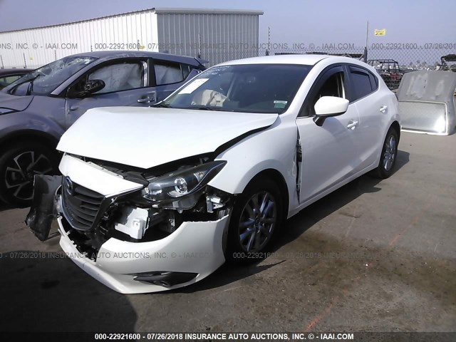 JM1BM1L76E1203939 - 2014 MAZDA 3 TOURING WHITE photo 2