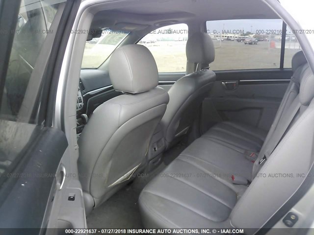 5NMSH13E27H124036 - 2007 HYUNDAI SANTA FE SE/LIMITED SILVER photo 8