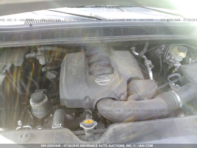 5N1AA08B35N737559 - 2005 NISSAN ARMADA SE/LE SILVER photo 10