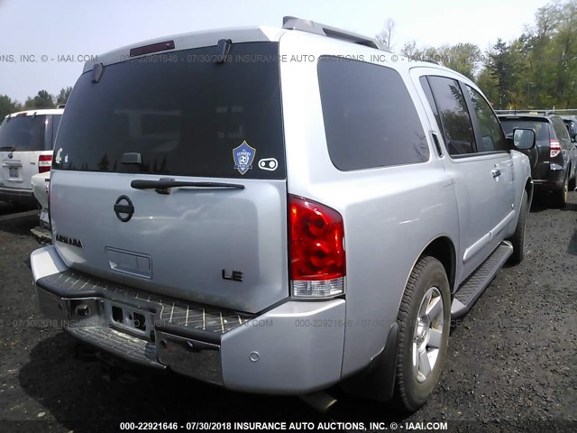 5N1AA08B35N737559 - 2005 NISSAN ARMADA SE/LE SILVER photo 4