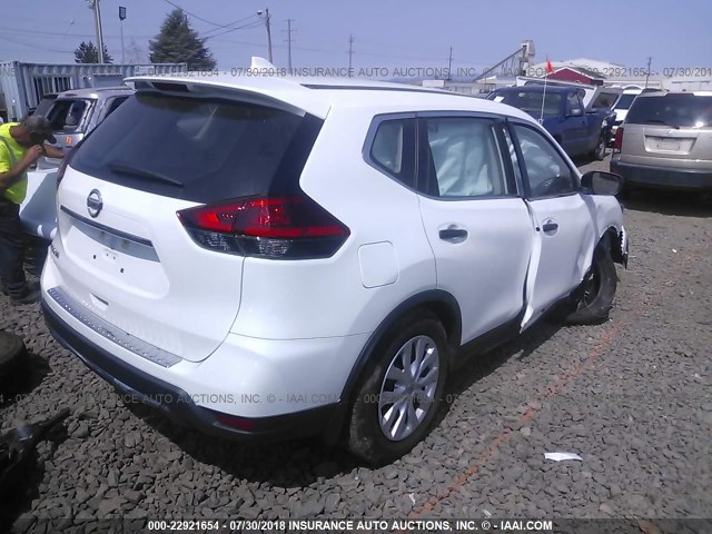 KNMAT2MT1HP586562 - 2017 NISSAN ROGUE S/SV WHITE photo 4