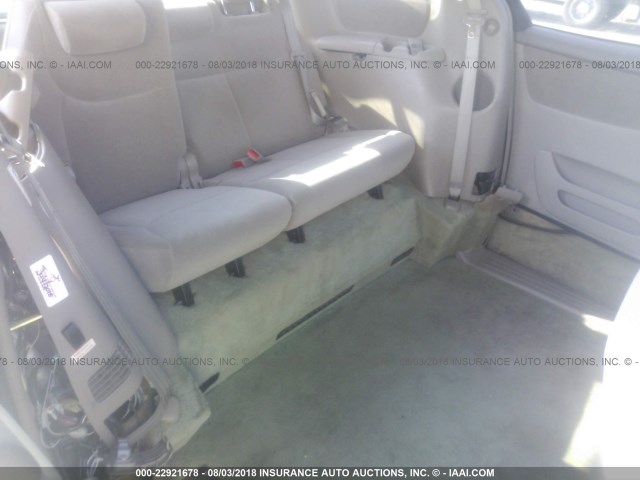 5TDZA23C25S232979 - 2005 TOYOTA SIENNA CE/LE GOLD photo 8