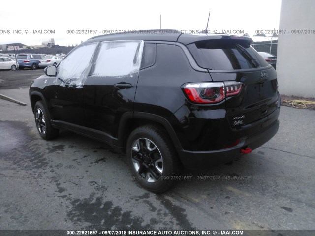 3C4NJDDB8JT128724 - 2018 JEEP COMPASS TRAILHAWK BLACK photo 3