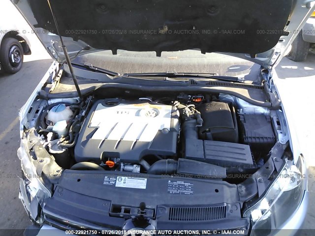WVWMM7AJ1AW344859 - 2010 VOLKSWAGEN GOLF BLUE photo 10