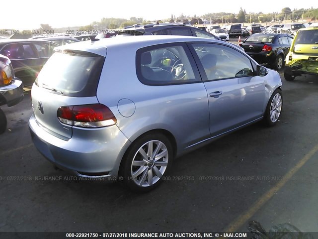 WVWMM7AJ1AW344859 - 2010 VOLKSWAGEN GOLF BLUE photo 4