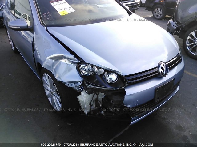 WVWMM7AJ1AW344859 - 2010 VOLKSWAGEN GOLF BLUE photo 6