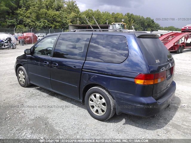 5FNRL18013B076681 - 2003 HONDA ODYSSEY EXL BLUE photo 3