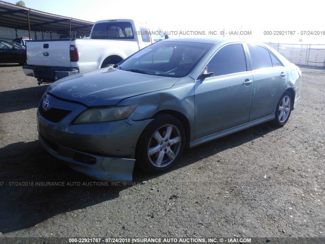 4T1BE46K47U552657 - 2007 TOYOTA CAMRY NEW GENERAT CE/LE/XLE/SE GREEN photo 2