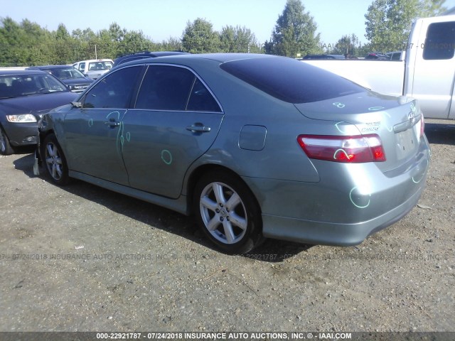 4T1BE46K47U552657 - 2007 TOYOTA CAMRY NEW GENERAT CE/LE/XLE/SE GREEN photo 3