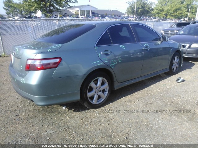 4T1BE46K47U552657 - 2007 TOYOTA CAMRY NEW GENERAT CE/LE/XLE/SE GREEN photo 4