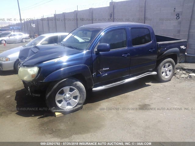 5TEJU62N56Z320055 - 2006 TOYOTA TACOMA DOUBLE CAB PRERUNNER BLUE photo 2