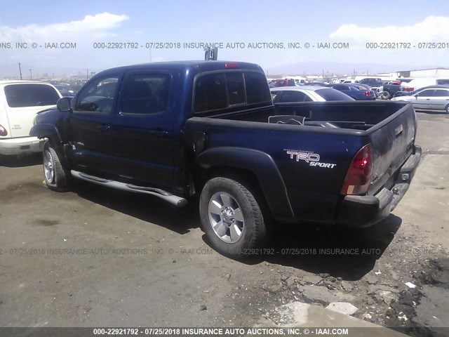 5TEJU62N56Z320055 - 2006 TOYOTA TACOMA DOUBLE CAB PRERUNNER BLUE photo 3