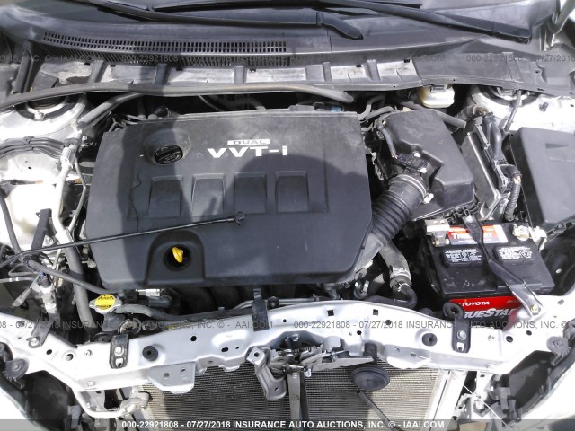 JTDBL40E09J029136 - 2009 TOYOTA COROLLA LE/XLE SILVER photo 10