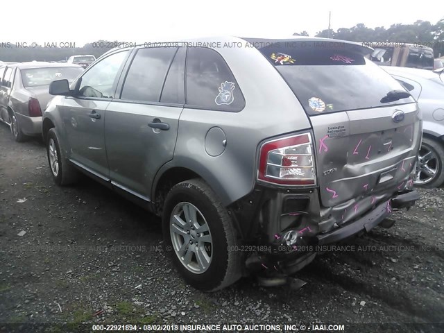 2FMDK36C08BB16027 - 2008 FORD EDGE SE SILVER photo 3