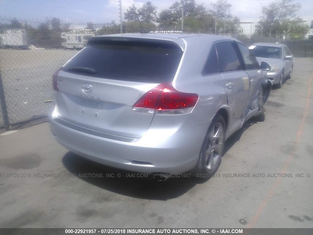 4T3ZK3BB8BU041329 - 2011 TOYOTA VENZA SILVER photo 4