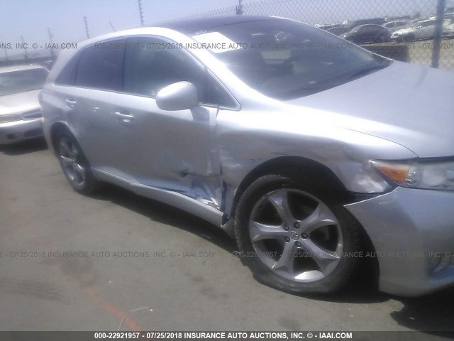 4T3ZK3BB8BU041329 - 2011 TOYOTA VENZA SILVER photo 6