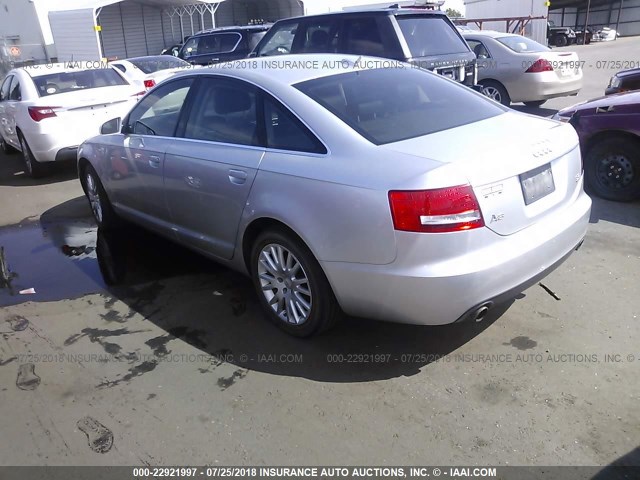 WAUDH74F86N099757 - 2006 AUDI A6 3.2 QUATTRO SILVER photo 3