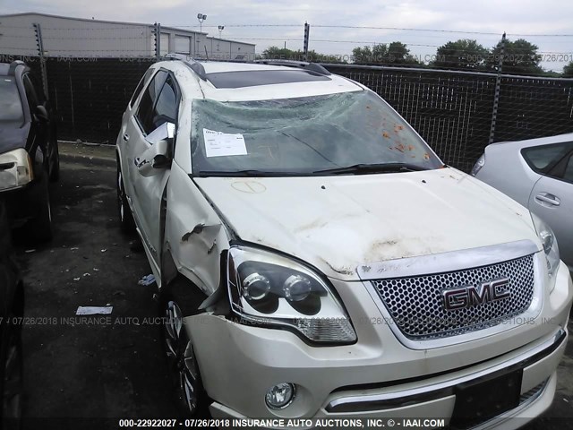 1GKKRTED5BJ215855 - 2011 GMC ACADIA DENALI WHITE photo 6