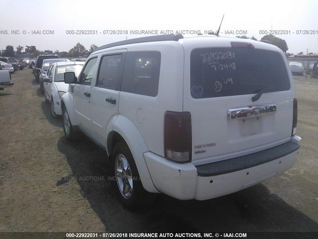 1D8GT58K38W113430 - 2008 DODGE NITRO SLT WHITE photo 3