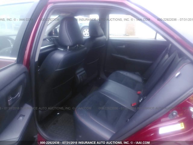4T1BF1FKXGU537222 - 2016 TOYOTA CAMRY LE/XLE/SE/XSE RED photo 8
