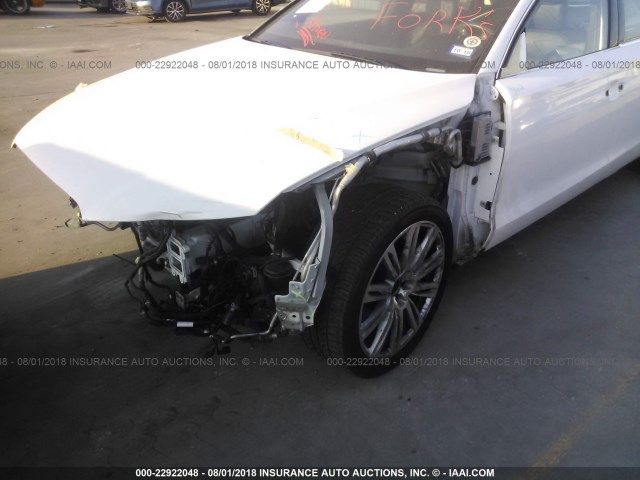 WAUR2AFD9DN018925 - 2013 AUDI A8 L QUATTRO WHITE photo 6