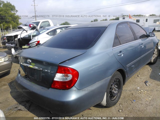 4T1BE32K22U504972 - 2002 TOYOTA CAMRY LE/XLE/SE Көк фото 4