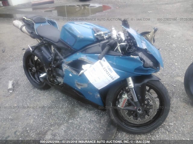 ZDM1XBMV5BB015834 - 2011 DUCATI 848 BLUE photo 1