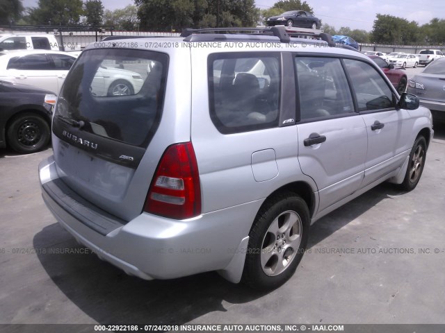 JF1SG65663H760577 - 2003 SUBARU FORESTER 2.5XS GRAY photo 4