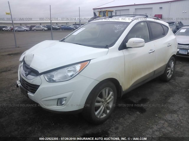 KM8JUCAC6DU621482 - 2013 HYUNDAI TUCSON GLS/LIMITED 白色 照片 2