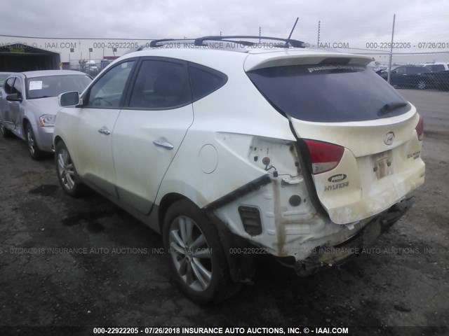 KM8JUCAC6DU621482 - 2013 HYUNDAI TUCSON GLS/LIMITED 白色 照片 3