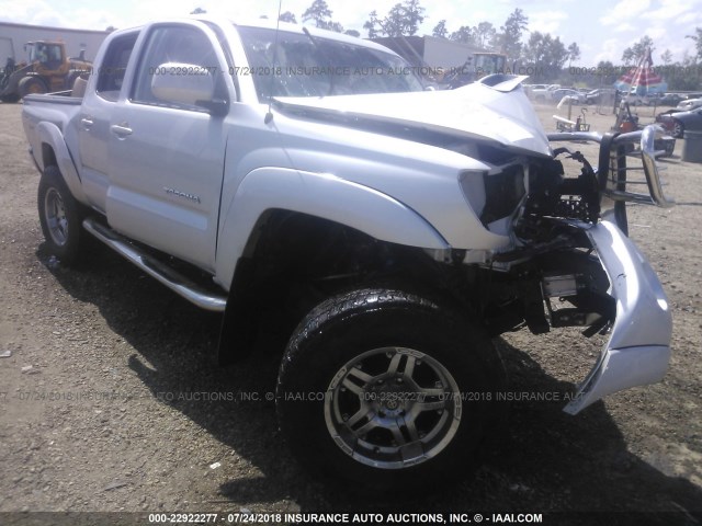 5TFLU4EN6BX019787 - 2011 TOYOTA TACOMA DOUBLE CAB SILVER photo 1