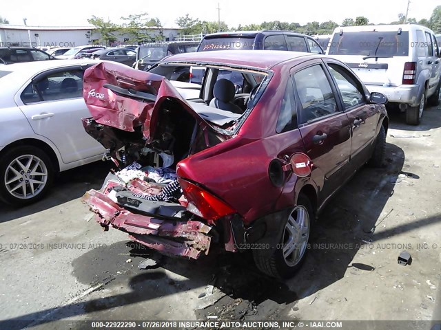 1FAFP34344W201436 - 2004 FORD FOCUS SE COMFORT/SE SPORT BURGUNDY photo 4