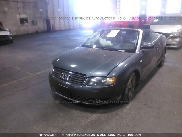 WAUAC48H06K010342 - 2006 AUDI A4 1.8 CABRIOLET GRAY photo 2