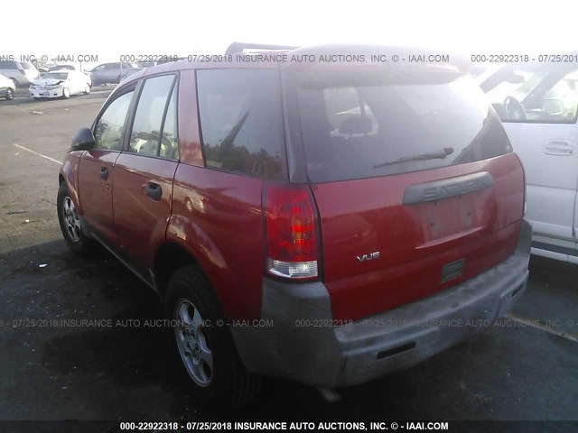 5GZCZ23D43S850184 - 2003 SATURN VUE RED photo 3