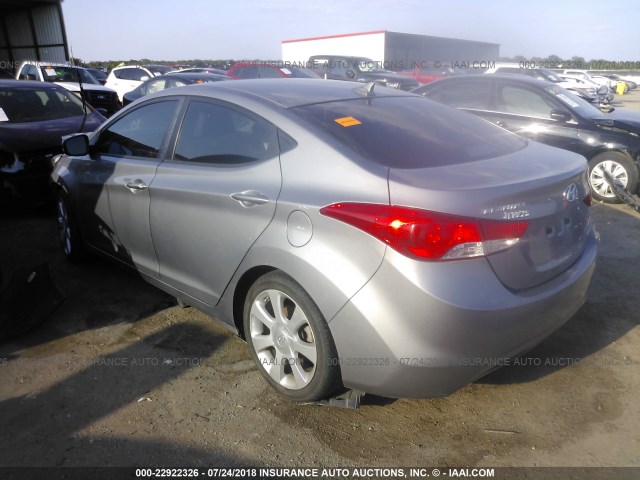 KMHDH4AE8DU745102 - 2013 HYUNDAI ELANTRA GLS/LIMITED GRAY photo 3