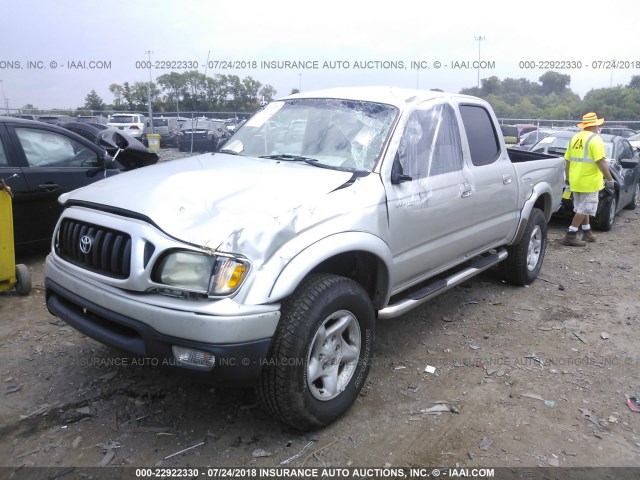 5TEGN92N94Z407768 - 2004 TOYOTA TACOMA DOUBLE CAB PRERUNNER SILVER photo 2