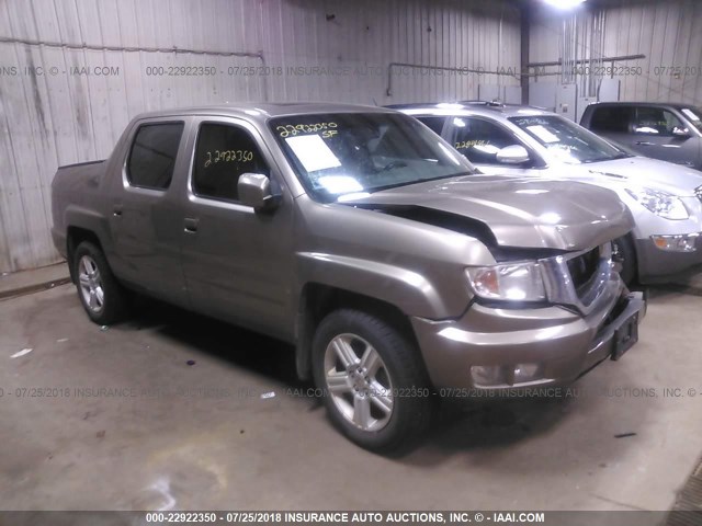 5FPYK1F57AB013635 - 2010 HONDA RIDGELINE RTL GRAY photo 1