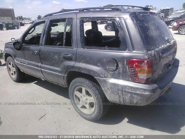 1J8GW68J94C213068 - 2004 JEEP GRAND CHEROKEE OVERLAND GRAY photo 3